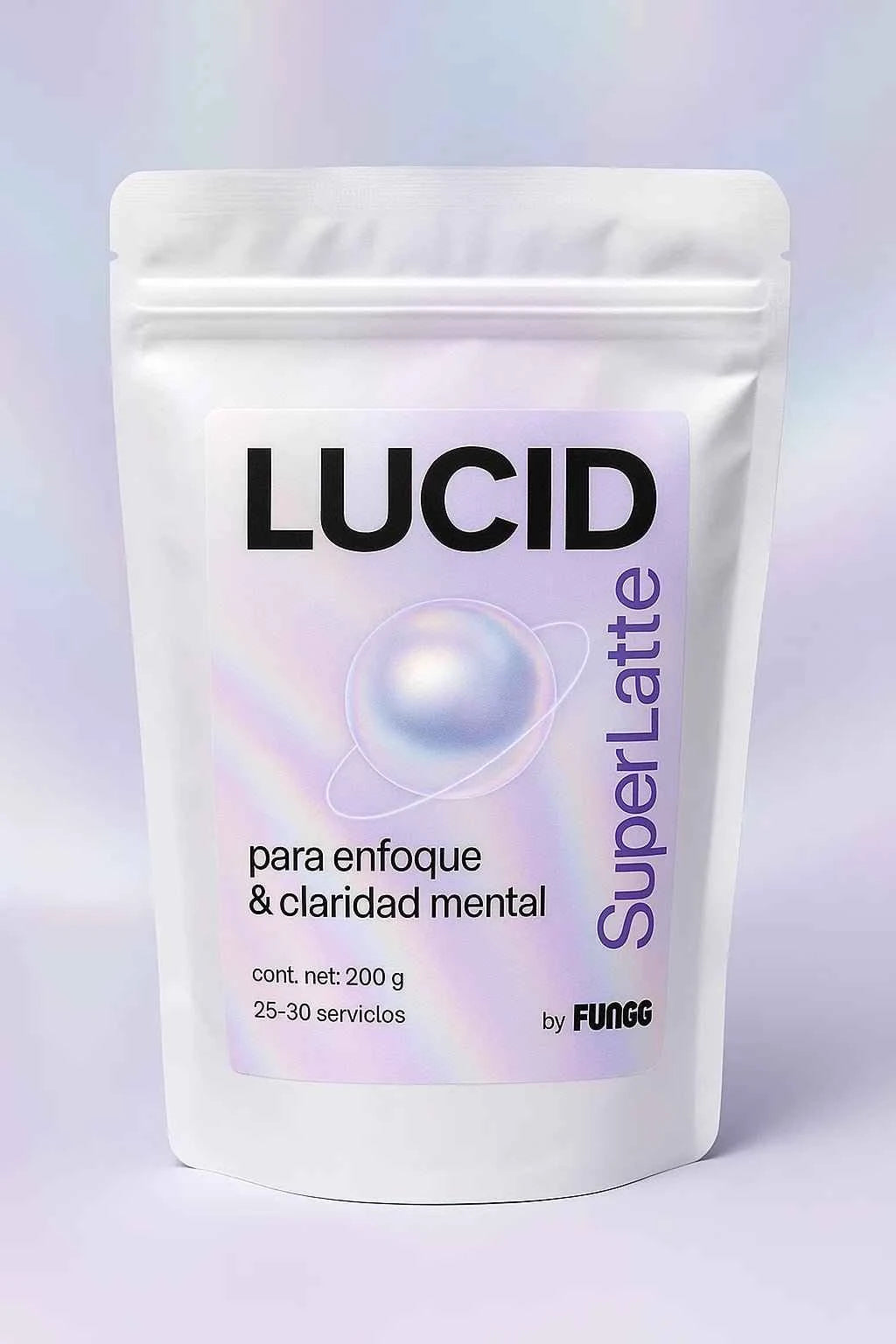 Lucid SuperLatte – Enfoque Natural con Hongos Adaptógenos 200grs (25 servicios)