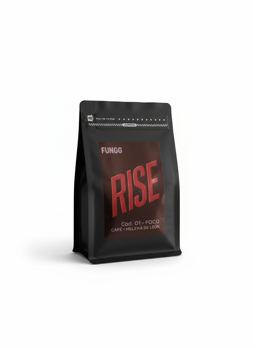RISE: + Foco sostenido | Café con hongos adaptógenos para enfocarte - Bolsa 250grs (25 - 30 tazas) - Fungg