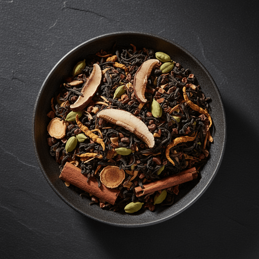 Té Essence – Fortaleza e Inmunidad con Té Negro, Reishi y Cordyceps - Fungg